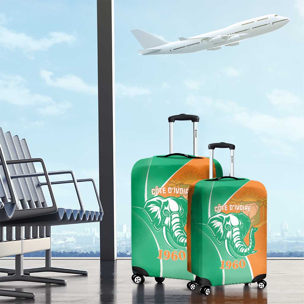 Ivory Coast Independence Day Luggage Cover Cote d Ivoire Elephant - Wonder Print Shop