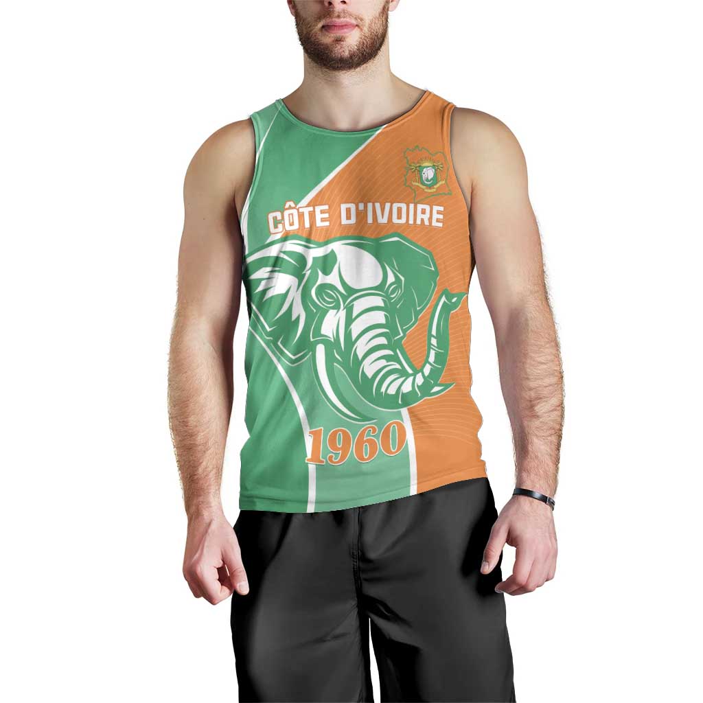 Ivory Coast Independence Day Men Tank Top Cote d Ivoire Elephant - Wonder Print Shop