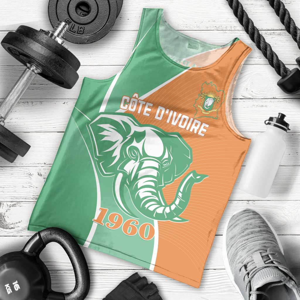 Ivory Coast Independence Day Men Tank Top Cote d Ivoire Elephant - Wonder Print Shop