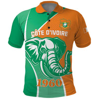 Ivory Coast Independence Day Polo Shirt Cote d Ivoire Elephant - Wonder Print Shop