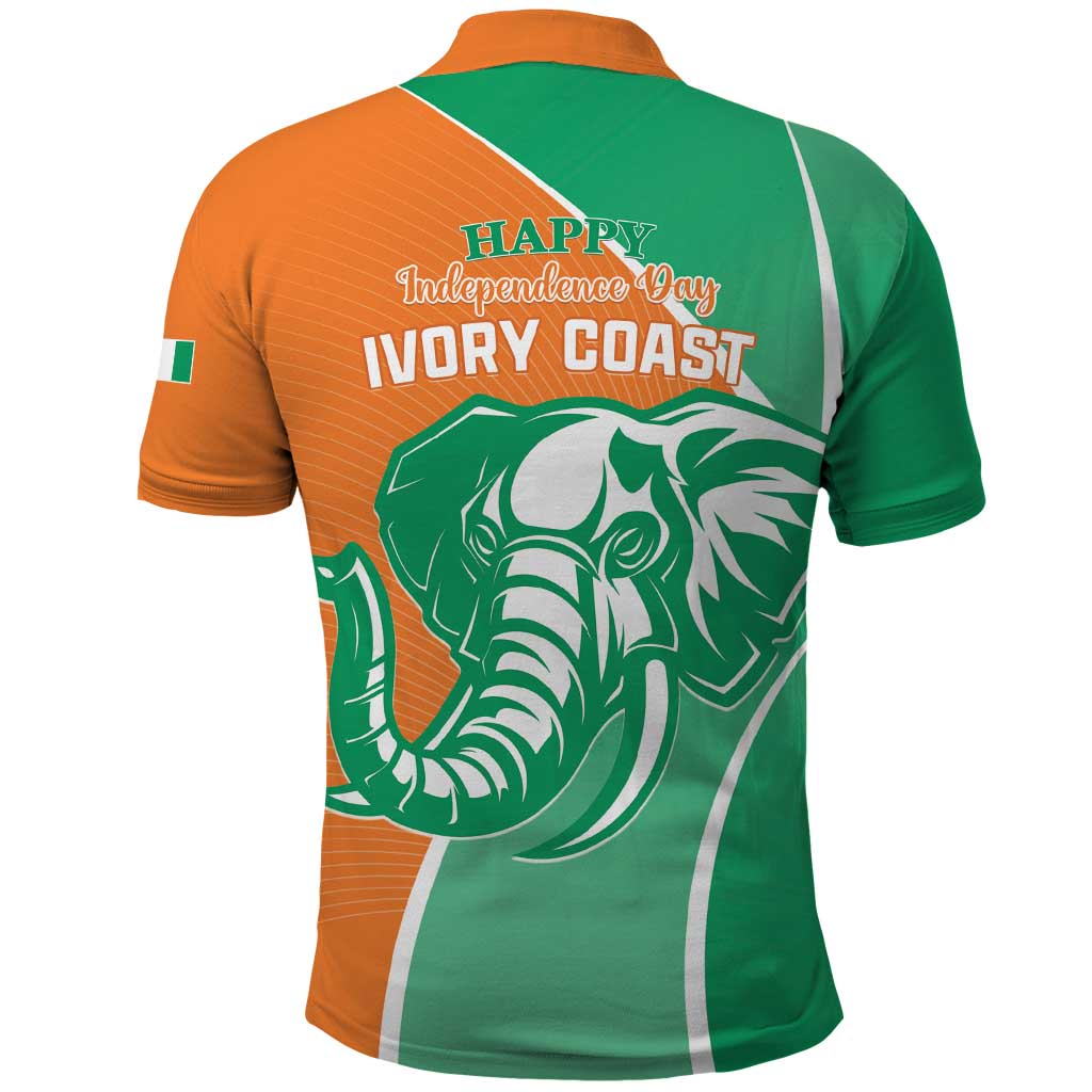 Ivory Coast Independence Day Polo Shirt Cote d Ivoire Elephant - Wonder Print Shop