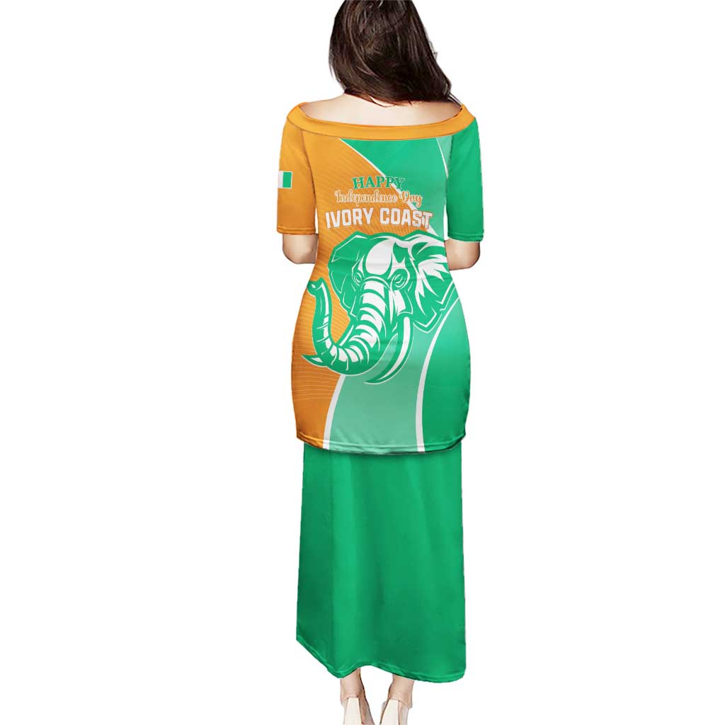 Ivory Coast Independence Day Puletasi Cote d Ivoire Elephant - Wonder Print Shop