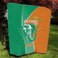 Ivory Coast Independence Day Quilt Cote d Ivoire Elephant - Wonder Print Shop