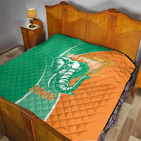 Ivory Coast Independence Day Quilt Cote d Ivoire Elephant - Wonder Print Shop