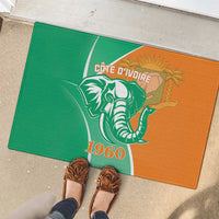 Ivory Coast Independence Day Rubber Doormat Cote d Ivoire Elephant - Wonder Print Shop