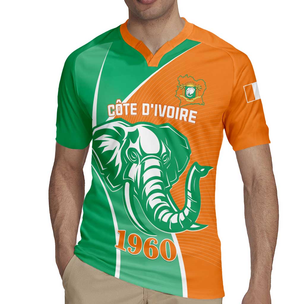 Ivory Coast Independence Day Rugby Jersey Cote d Ivoire Elephant - Wonder Print Shop