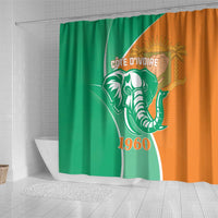 Ivory Coast Independence Day Shower Curtain Cote d Ivoire Elephant