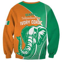 Ivory Coast Independence Day Sweatshirt Cote d Ivoire Elephant - Wonder Print Shop