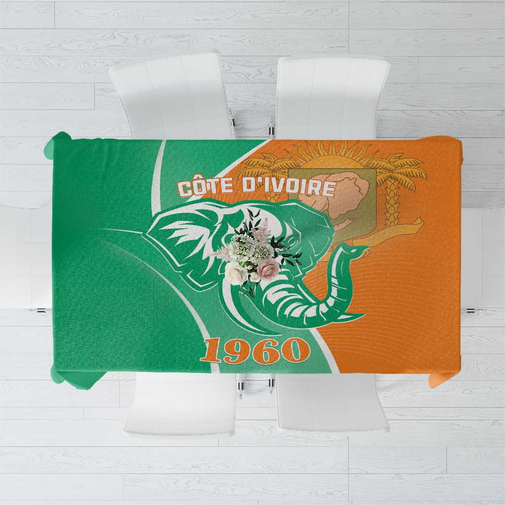 Ivory Coast Independence Day Tablecloth Cote d Ivoire Elephant - Wonder Print Shop