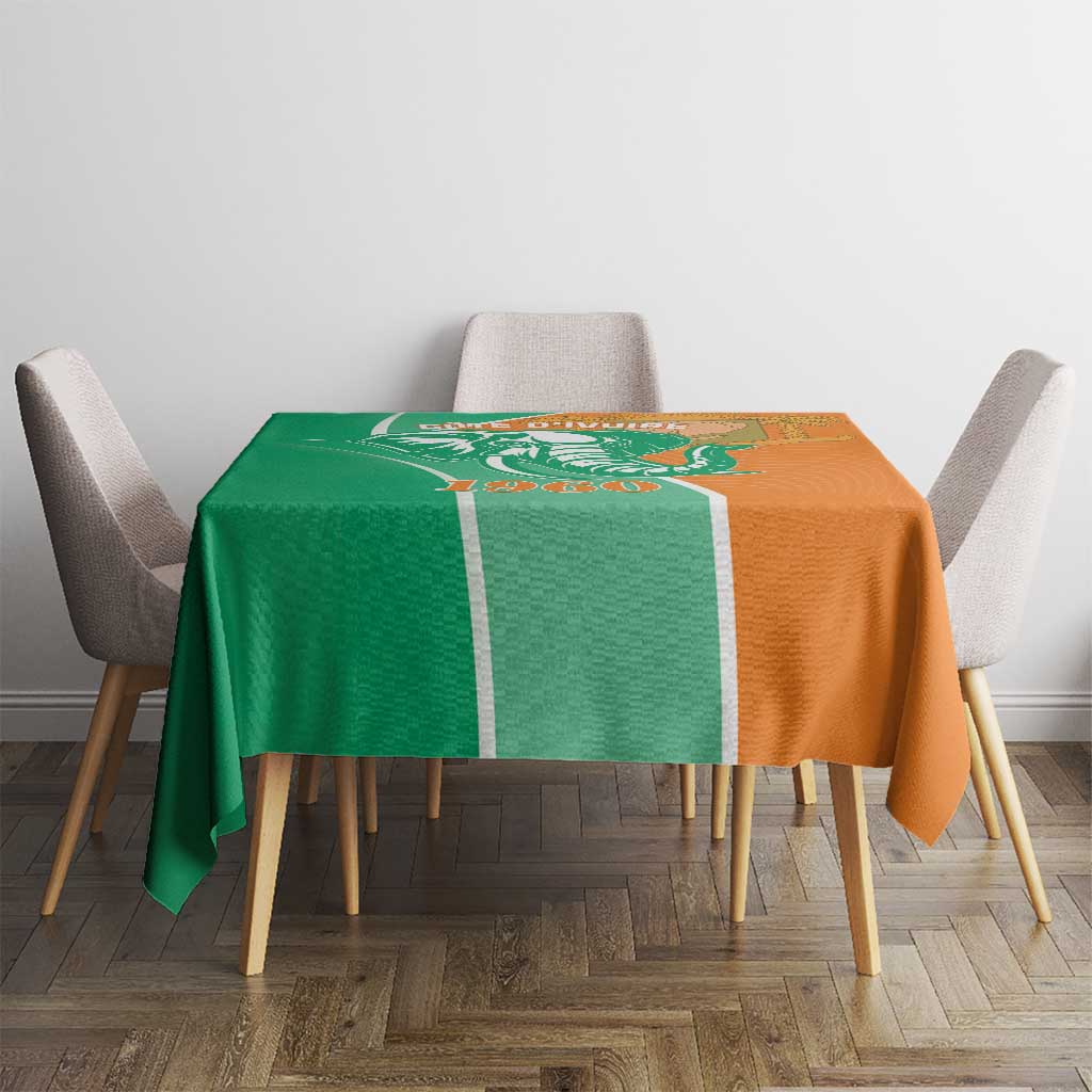 Ivory Coast Independence Day Tablecloth Cote d Ivoire Elephant - Wonder Print Shop