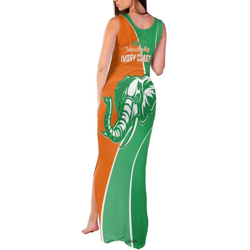 Ivory Coast Independence Day Tank Maxi Dress Cote d Ivoire Elephant - Wonder Print Shop