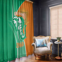 Ivory Coast Independence Day Window Curtain Cote d Ivoire Elephant - Wonder Print Shop