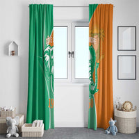 Ivory Coast Independence Day Window Curtain Cote d Ivoire Elephant - Wonder Print Shop