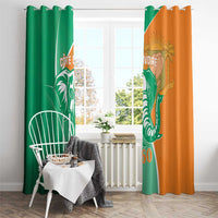 Ivory Coast Independence Day Window Curtain Cote d Ivoire Elephant - Wonder Print Shop