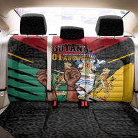Guyana Emancipation Day Back Car Seat Cover Jaguar Skin Pattern - Wonder Print Shop