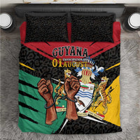 Guyana Emancipation Day Bedding Set Jaguar Skin Pattern - Wonder Print Shop