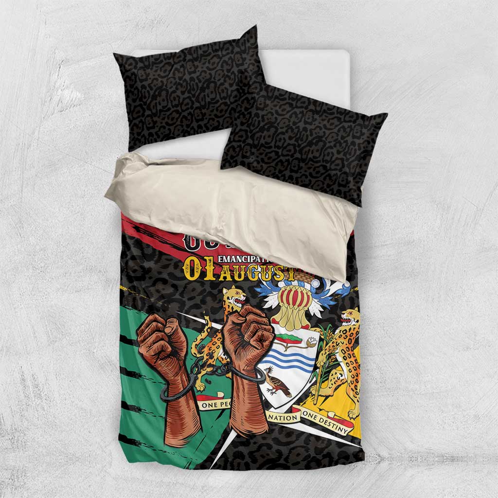 Guyana Emancipation Day Bedding Set Jaguar Skin Pattern - Wonder Print Shop