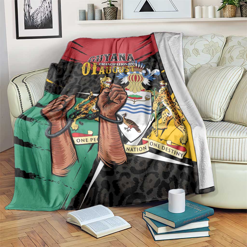 Guyana Emancipation Day Blanket Jaguar Skin Pattern - Wonder Print Shop