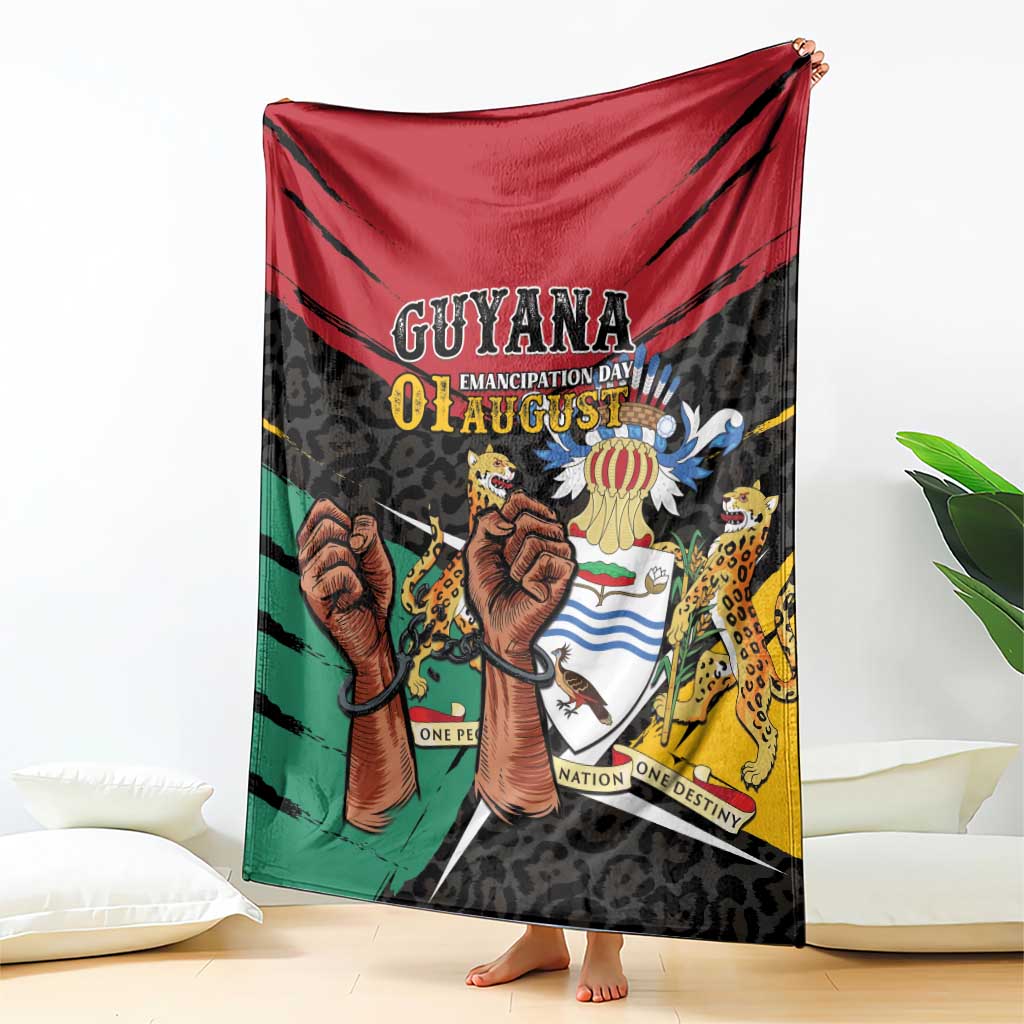 Guyana Emancipation Day Blanket Jaguar Skin Pattern - Wonder Print Shop