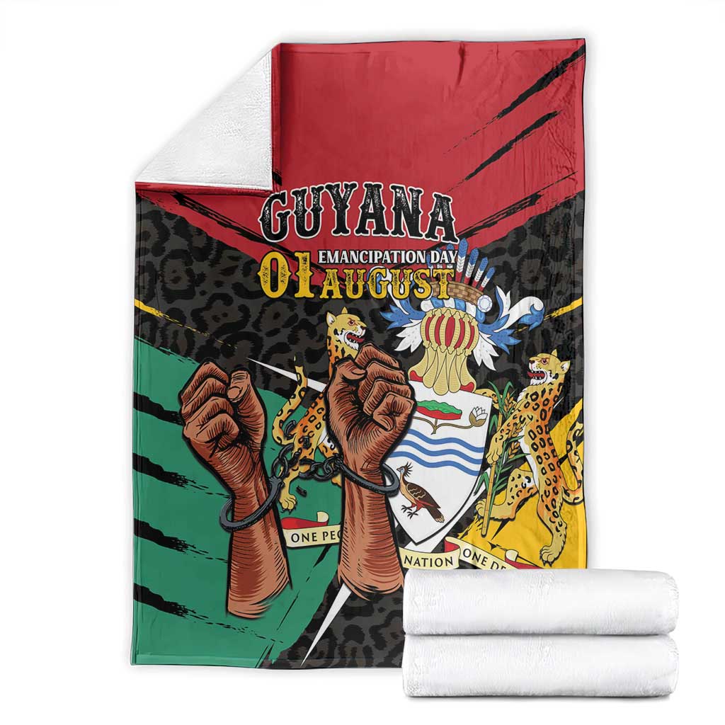 Guyana Emancipation Day Blanket Jaguar Skin Pattern - Wonder Print Shop