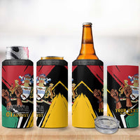 Personalized Guyana Emancipation Day 4 in 1 Can Cooler Tumbler Jaguar Skin Pattern - Wonder Print Shop