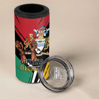 Personalized Guyana Emancipation Day 4 in 1 Can Cooler Tumbler Jaguar Skin Pattern - Wonder Print Shop