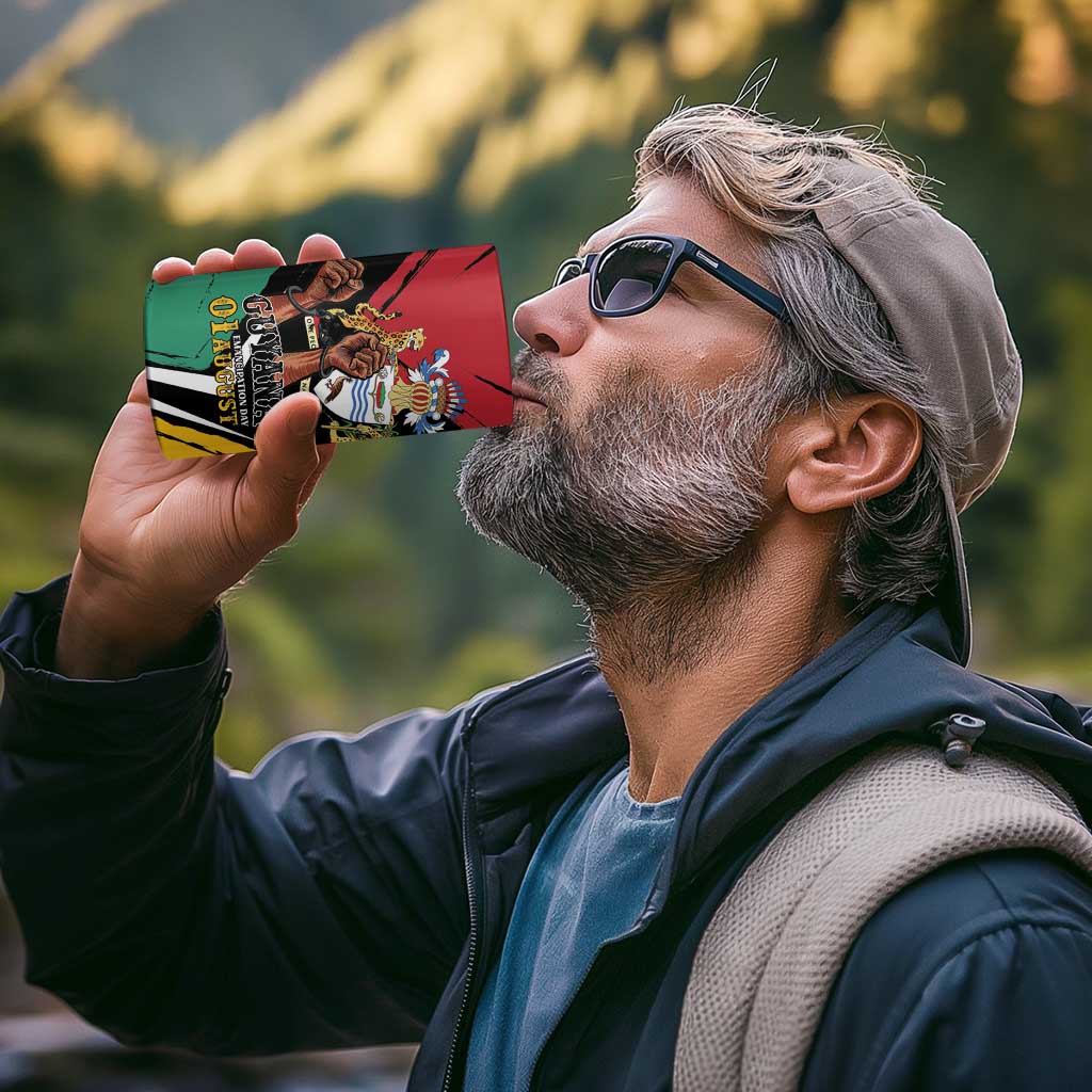 Personalized Guyana Emancipation Day 4 in 1 Can Cooler Tumbler Jaguar Skin Pattern - Wonder Print Shop