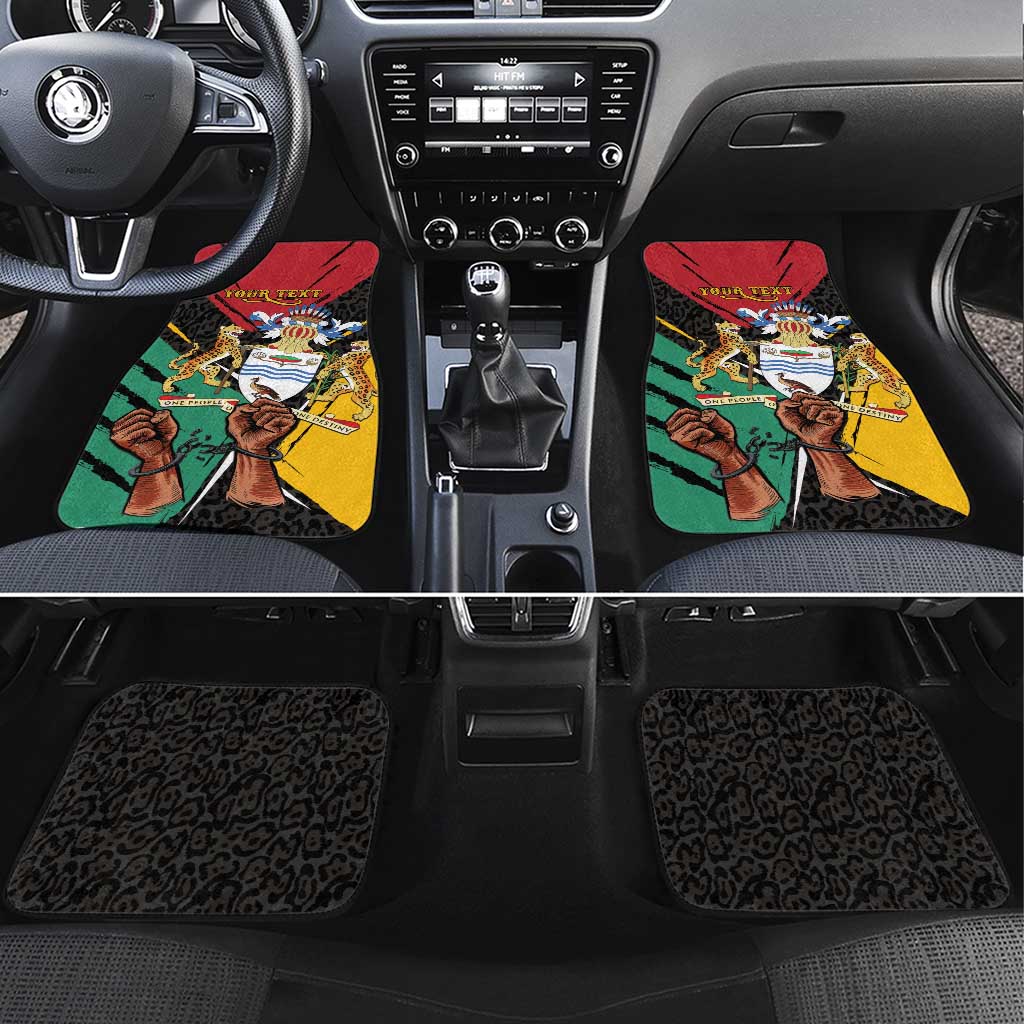 Guyana Emancipation Day Car Mats Jaguar Skin Pattern - Wonder Print Shop
