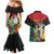 Personalized Guyana Emancipation Day Couples Matching Mermaid Dress and Hawaiian Shirt Jaguar Skin Pattern - Wonder Print Shop