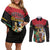 Personalized Guyana Emancipation Day Couples Matching Off Shoulder Short Dress and Long Sleeve Button Shirt Jaguar Skin Pattern - Wonder Print Shop
