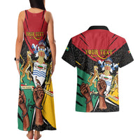 Personalized Guyana Emancipation Day Couples Matching Tank Maxi Dress and Hawaiian Shirt Jaguar Skin Pattern - Wonder Print Shop