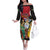 Personalized Guyana Emancipation Day Family Matching Off The Shoulder Long Sleeve Dress and Hawaiian Shirt Jaguar Skin Pattern - Wonder Print Shop