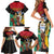 Personalized Guyana Emancipation Day Family Matching Short Sleeve Bodycon Dress and Hawaiian Shirt Jaguar Skin Pattern - Wonder Print Shop