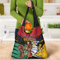 Guyana Emancipation Day Grocery Bag Jaguar Skin Pattern - Wonder Print Shop
