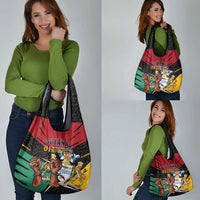 Guyana Emancipation Day Grocery Bag Jaguar Skin Pattern - Wonder Print Shop