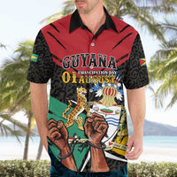 Personalized Guyana Emancipation Day Hawaiian Shirt Jaguar Skin Pattern - Wonder Print Shop