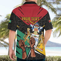 Personalized Guyana Emancipation Day Hawaiian Shirt Jaguar Skin Pattern - Wonder Print Shop