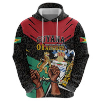 Personalized Guyana Emancipation Day Hoodie Jaguar Skin Pattern - Wonder Print Shop