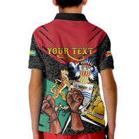 Personalized Guyana Emancipation Day Kid Polo Shirt Jaguar Skin Pattern - Wonder Print Shop