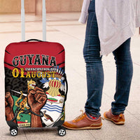 Guyana Emancipation Day Luggage Cover Jaguar Skin Pattern - Wonder Print Shop