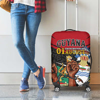 Guyana Emancipation Day Luggage Cover Jaguar Skin Pattern - Wonder Print Shop