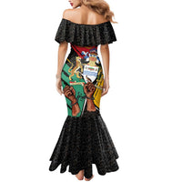 Personalized Guyana Emancipation Day Mermaid Dress Jaguar Skin Pattern - Wonder Print Shop