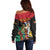 Personalized Guyana Emancipation Day Off Shoulder Sweater Jaguar Skin Pattern - Wonder Print Shop