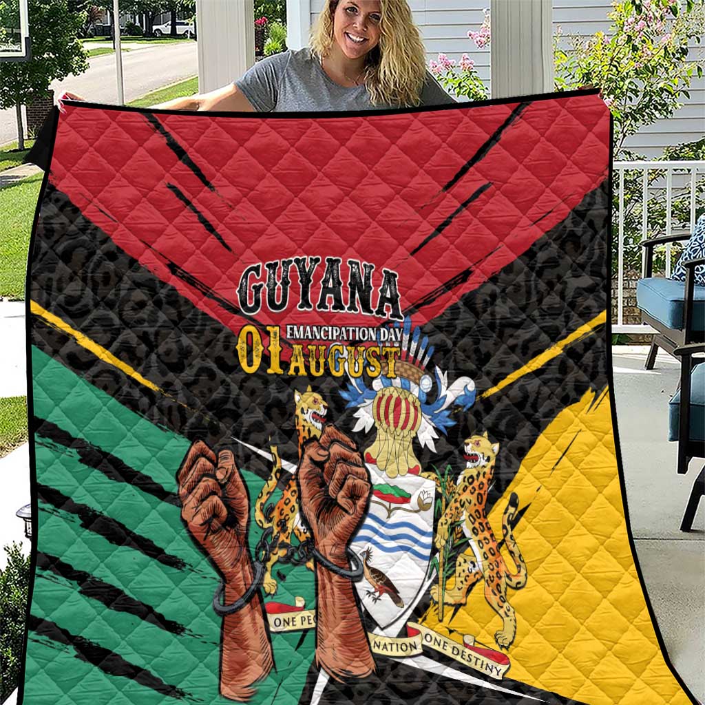 Guyana Emancipation Day Quilt Jaguar Skin Pattern - Wonder Print Shop