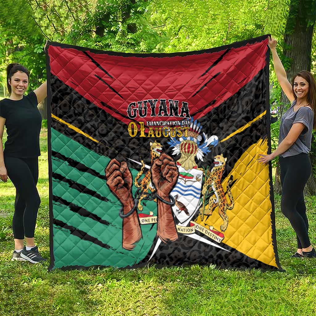 Guyana Emancipation Day Quilt Jaguar Skin Pattern - Wonder Print Shop