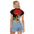 Personalized Guyana Emancipation Day Raglan Cropped T Shirt Jaguar Skin Pattern - Wonder Print Shop