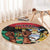 Guyana Emancipation Day Round Carpet Jaguar Skin Pattern - Wonder Print Shop