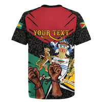 Personalized Guyana Emancipation Day Rugby Jersey Jaguar Skin Pattern - Wonder Print Shop