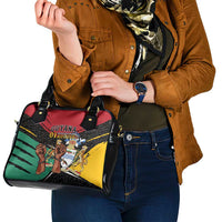 Guyana Emancipation Day Shoulder Handbag Jaguar Skin Pattern - Wonder Print Shop