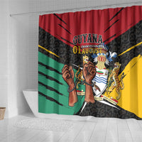 Guyana Emancipation Day Shower Curtain Jaguar Skin Pattern - Wonder Print Shop